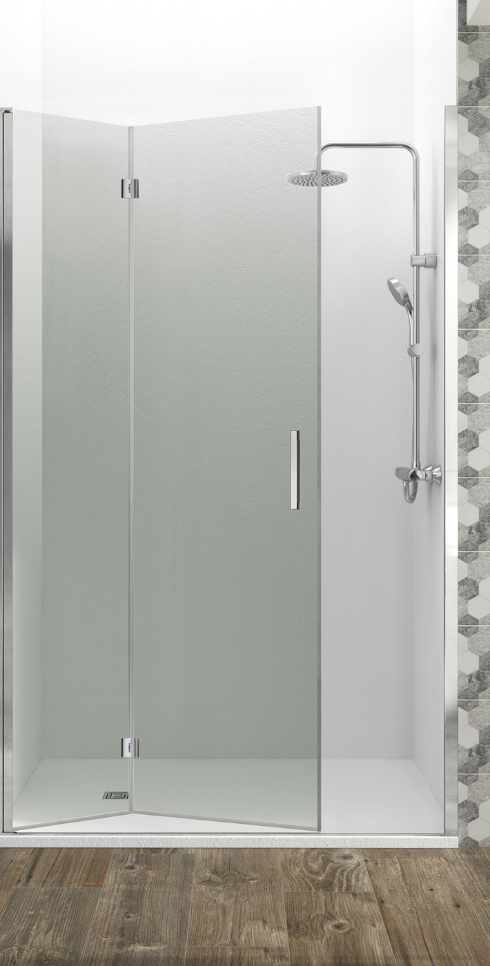 Porte de douche pliante 80 cm blanc, Schulte Phoenix