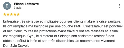 avis douche italienne PMR