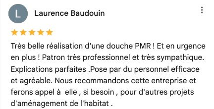 avis aménagement douche PMR