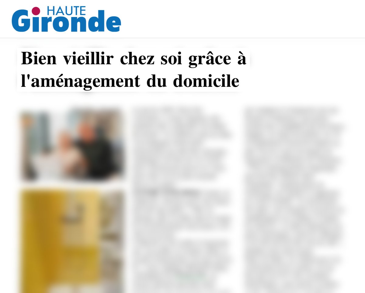 Haute Gironde : « Bien vieillir chez soi grâce à l'aménagement du domicile »